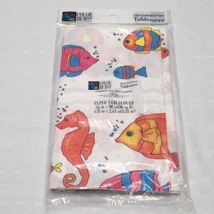 Color Burst By the Sea Paper Tablecloth